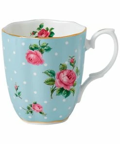 Waterford Royal Albert By Royal Doulton Polka Dot Blue Mug Home