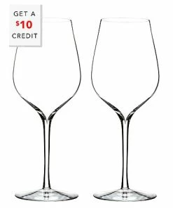 Waterford Set Of 2 Elegance Sauvignon Blanc Wine Glasses With $10 Credit Home