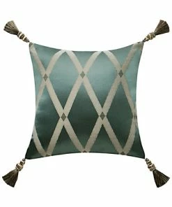 Waterford Anora Brass/Jade Square Decorative Pillow Home