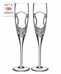 Waterford Wedding Vows Flute Pair With $20 Credit Home