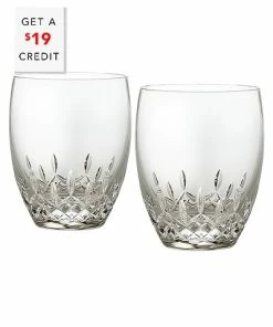 Waterford Lismore Essence Doff 14oz Set Of 2 With $19 Credit Home