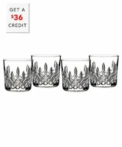 Waterford Lismore Tumbler 9oz Set Of 4 With $36 Credit Home
