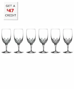 Waterford Lismore Essence Iced Beverage 19oz Set Of 6 With $47 Credit Home