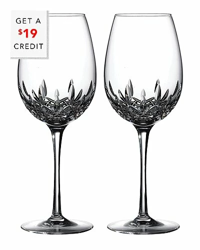 Waterford Lismore Essence Goblet 19oz Set Of 2 With $19 Credit Home