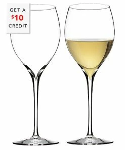 Waterford Set Of 2 Elegance Chardonnay Wine Glasses With $10 Credit Home
