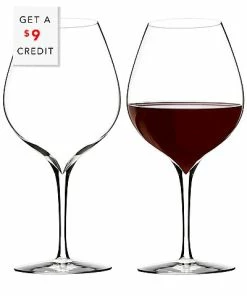 Waterford Set Of 2 Elegance Merlot Wine Glasses With $9 Credit Home