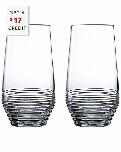 Waterford Set Of 2 Mixology Circon Hiball Glasses With $17 Credit Home