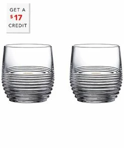 Waterford Set Of 2 Mixology Circon Tumblers With $17 Credit Home