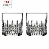 Waterford Lismore Connoisseur Diamond Straight Sided Tumbler 7oz Set Of 2 With $14 Credit Home