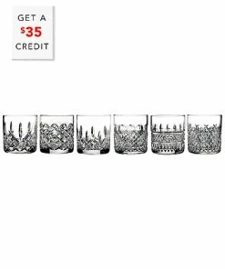 Waterford Lismore Connoisseur Heritage Straight Sided Tumbler 7oz Set Of 6 With $35 Credit Home
