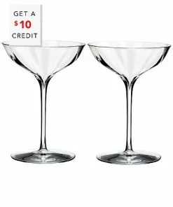 Waterford Elegance Champagne Belle Coupes (Set Of 2) With $10 Credit Home