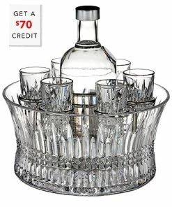 Waterford Lismore Diamond Vodka Chiller Set 10In With $70 Credit Home