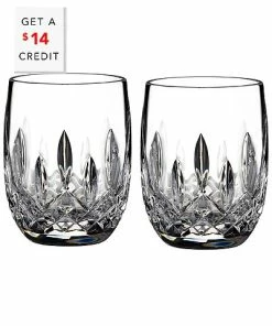 Waterford Lismore Set Of Two 7oz Tumblers With $14 Credit Home