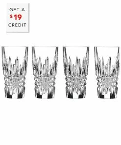 Waterford Lismore Set Of 4 Diamond Shot Glasses With $19 Credit Home