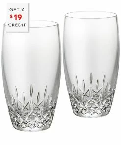 Waterford Lismore Set Of 2 Essence Hiballs With $19 Credit Home
