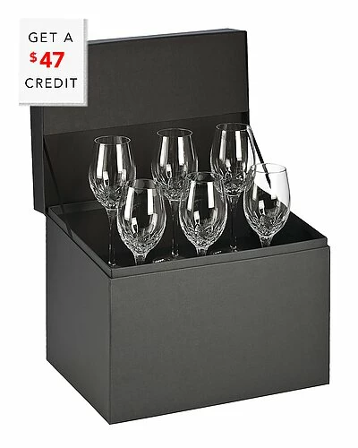 Waterford Lismore Set Of Six 14oz Essence Wine Glasses With $47 Credit Home