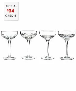 Waterford Mixology 4pc Coupe Set With $34 Credit Home