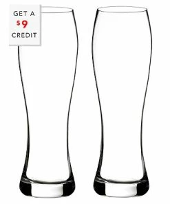 Waterford Elegance Set Of 2 Lager Glasses With $9 Credit Home